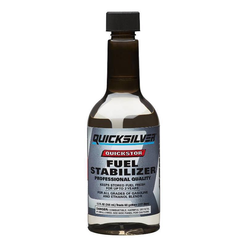 lot 22734 image: Quicksilver 8M0047922 Quickstor Fuel Treatment and Stabilizer, 12 Oz.