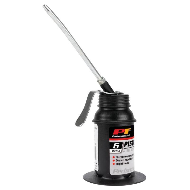 lot 23392 image: Performance Tool W54264 6 Oz. Pistol Oiler - Drawn Steel Body with Durable Epoxy Finish - Rigid Hose not included - 6 oz. Capacity