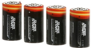 lot 24572 image: Lot of 2 Super Start Alkaline Battery Pack of 4 and 1 9V Battery