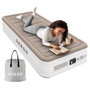 lot 9722 image: Sebor Luxury X-Long Twin Air Mattress with Built in Pump,Suit for Home & Guests,Travel Air Mattress Twin XL for Adults,Inflatable Travel Bed,330lb MAX - Retail $76.83