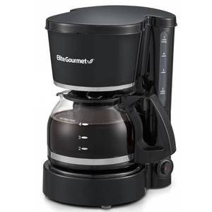 lot 9732 image: Elite Gourmet EHC-5055 Automatic 5-Cup Brew & Drip Coffee Maker with Pause N Serve Reusable Filter, OnOff Switch, Water Level Indicator