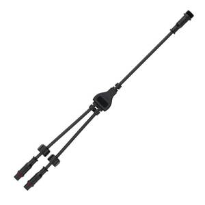 lot 9737 image: Hysmigor 3 Core 3 pin Big Size IP65 Y Shape 1 Male-Divided-2 Female Spillter Connctor Black Plastics 18AWG 22mm Nut for Car,Truck,Boat,IndoorOutdoor LED Strip LightsString 1 PCS