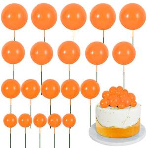 lot 9758 image: BEISHIDA 20 PCS Orange Ball Cake Topper Cake Decoration Mini Balls Cake Toppers Foam Balls s Happy Birthday Cake DIY Cake Insert for Baking Birthday Anniversary Wedding Baby Shower Party