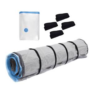 lot 9795 image: TwinTwin-XL Foam Mattress Vacuum Bag with Blue Zipper, Vacuum Seal Mattress Bag, Straps Included