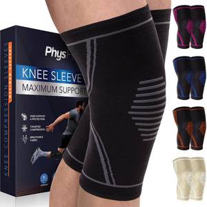 lot 9796 image: Knee Brace for Pain Relief - 2 Pack Knee Compression Sleeves for Men and Women - Support for Weightlifting, Gym, Workout, Volleyball - Meniscus Tear, ACL, Arthritis