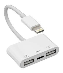 lot 9805 image: Apple Certified Lightning Male to USB Female Adapter OTG and Charger Cable for iPhone 11 12 Mini max pro xs xr x se 7 8plus Ipad air A Camera Memory Stick Flash Drive Cord Converter Charging Splitter