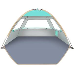 lot 9819 image: Gorich Beach Tent Sun Shelter for 34-56-78-10 Person with UPF 50 UV Protection, Lightweight &amp Easy Setup Beach Shade Canopy, Portable Beach Shade Tent Beach Cabana