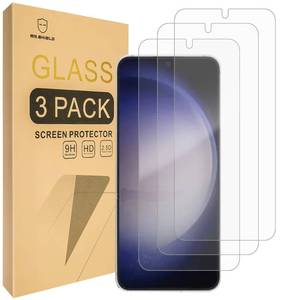 lot 9834 image: Mr.Shield 3-Pack Screen Protector For Samsung Galaxy S24 Fingerprint Unlock Compatible Tempered Glass Japan Glass with 9H Hardness Screen Protector