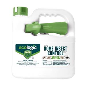 lot 9838 image: Ecologic Home Insect Control, Kills Cockroaches, Ants, Spiders and More, Indoor & Outdoor Use, Safe Around Children and Pets, (RTU Spray) 64 Fl Oz (Pack of 1)