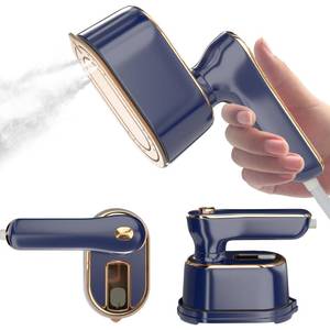lot 9861 image: Travel Steamer Iron for Clothes Mini - Portable Ironing Machine Travel Small Size Portable Steamer Travel College Dorm Home Essentials Steamer for Clothes (Blue)