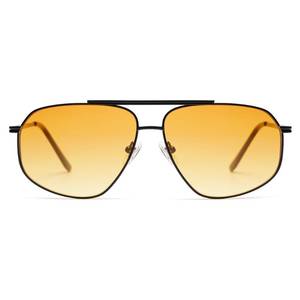 lot 9869 image: SOJOS Classic Retro Aviator Sunglasses for Women Men Vintage Hexagonal Metal Frame UV400 Lenses SJ1200, BlackYellow Tint