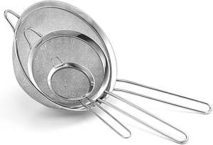 lot 9884 image: Cuisinart Mesh Strainers, 3 Count (Pack of 1) Set, CTG-00-3MS Silver