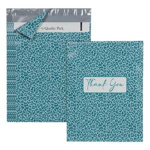 lot 9887 image: Quality Park Thank You Poly Mailers, 10 x13 Inch Shipping Envelopes, 100 Pack, Self Seal, Waterproof Shipping Bags for Clothing, Leopard (QUA89301)