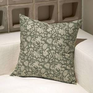 lot 9923 image: Amor Virisso Floral Throw Pillow Covers 24x24 Couch Pillows for Living Room Bed Block Print Decorative Accent Throw Pillow Covers Farmhouse Neutral Pillow Covers Sofa Pillows 1PC, Dusty Green
