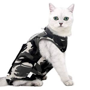 lot 9924 image: Cat Recovery Suit for Abdominal Wounds or Skin Diseases, Cat Onesie for Cats After Surgery Female Kitten Recovery Suit, Breathable E-Collar Alternative for Cats After Spay Anti Licking Wounds Small