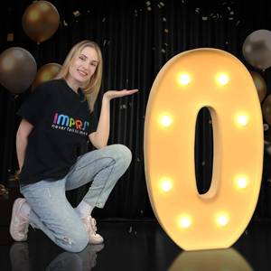 lot 9933 image: imprsv Marquee Light Up Letters, Mosaic Letters 3FT Marquee Letters for Baby Shower Engagement Graduation Party Decor, Large Marquee Letters for Party Decorations, Letter O (Need to Assemble)