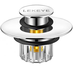 lot 9942 image: LEKEYE Tub Stopper  Shower Drain Hair Catcher  Pop-up Drain Stopper with Strainer  Bathroom Bathtub Plug  Drain Protector for 1-12 to 1-34 Bath Drain Hole