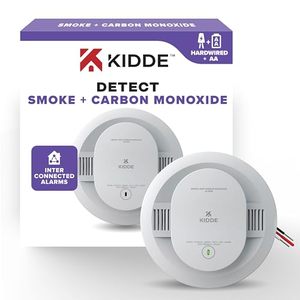 lot 9947 image: Kidde Hardwired Smoke & Carbon Monoxide Detector, AA Battery Backup Smoke Alarm, Interconnectable, LED Warning Light Indicators, Meets New UL Standard