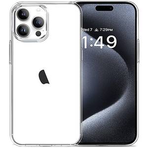 lot 9962 image: JJGoo Compatible with iPhone 15 Pro Case Clear, Soft Clear Fiexible TPU Phone Cases, Shockproof Transparent Bumper Cover Slim Thin Phone Case