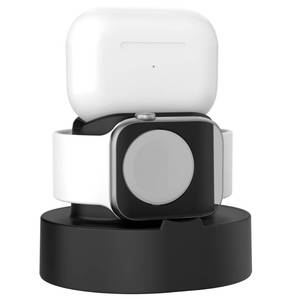 lot 9971 image: SOKUSIN Stand for Apple Watch - Stand up iWatch AirPods Charger, Desk Watch Charging Stand Holder Dock Compatible with Apple Watch Series 9 8 Ultra SE2 7 6 SE 5 4 3 2, AirPods 123Pro, Red