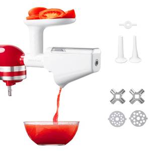 lot 9977 image: KITCHTREE Fruit & Vegetable Strainer Attachment Set for KitchenAid - Includes Food Grinder Attachment and Sausage Stuffer Tubes, Compatible with KitchenAid Stand Mixers