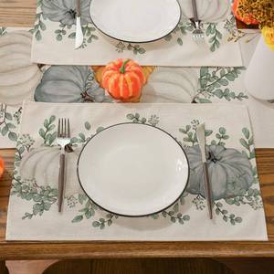 lot 9988 image: Siilues Fall Table Runner, Fall Decorations for Home Pumpkin Fall Runner Thanksgiving Decorations Seasonal Fall Thanksgiving Holiday Decor for Indoor Outdoor Party Dining Table Decor (13 x 60)