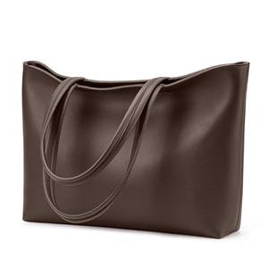 lot 9993 image: KALIDI Tote Bag Zipper Shoulder Bag Faux Leather Purses for Women Large Casual Handbag Work Dating College