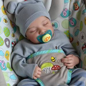 lot 2027 image: JIZHI Lifelike Reborn Baby Dolls Noah - 17 Inch Realistic Newborn Baby Dolls Anatomically Correct Real Life Baby Dolls Full Vinyl Body Poseable Baby Boy with Feeding Kit Gift Box for Children 3