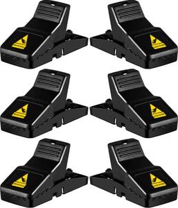 lot 2035 image: Feeke Rat Trap, Large Mouse Traps, Mouse Traps Indoor for Home, Instant Kill Traps for Mouse Rat Chipmunk, Quick Set Up and Reusable - 6 Pack, Black