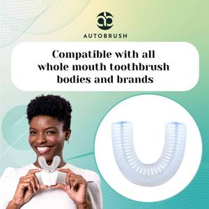 lot 2043 image: autobrush Silicone U Shaped Brush Head Replacement, Brush Head Refills, 360 Degree Oral Teeth Cleaning, Automatic Toothbrush Head Accessories, Adult and Kid Sizes (X-Large, 1-Pack, Adults)