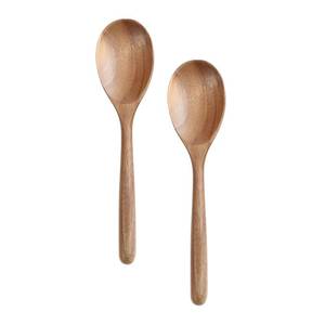 lot 2062 image: Kitchen Wooden Cooking Spoon, Solid Acacia Wood Serving Spoons for Mixing Stirring, Nonstick Kitchen Utensils Tableware Ladle Scoop for Soup Stews Salad Pasta Sauce Chili (2 Pieces)