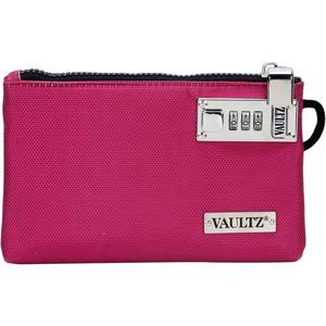 lot 2063 image: Vaultz Money Bag with Lock - 5 x 7 Inch, Men & Womens Locking Accessories Pouch for Cash, Bank Deposits, Wallet, Medicine, Phone and Credit Cards - BERRY