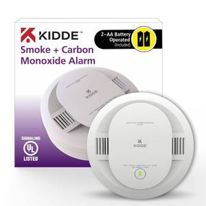 lot 2090 image: Kidde Smoke & Carbon Monoxide Detector, AA Battery Powered, LED Warning Light Indicators, 1 Pack