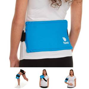 lot 2094 image: Premium Hot Cold Solid Gel Ice Pack by FOMI Care  Cool Compress for Lower Back, Shoulder, Knee, Bicep, Stomach  Coccyx, Sciatica, Tailbone Pain Relief  Flexible, Reusable Heating Pad  Adjustable