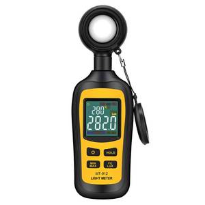 lot 2099 image: Light Meter Digital Illuminance Meter Handheld Ambient Temperature Measurer, Range up to 200,000 Lux, Luxmeter with 4 Digit Color LCD Screen