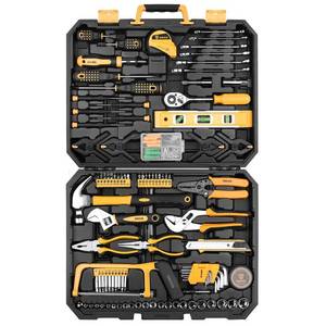 lot 2101 image: DEKOPRO 228 Piece Socket Wrench Auto Repair Tool Combination Package Mixed Tool Set Hand Tool Kit with Plastic Toolbox Storage Case - Retail $103.59