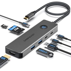 lot 2112 image: USB C HUB 8 in 1, USBC HUB Multiport Adapter with 4K HDMI, 5Gbps 2USB-A 3.0, 2USB-C 3.0-Data Port, PD 100W & SDTF Card Reader, Dongle HDMI Adapter for MacBook Pro AirLaptopsDell XPSiPad