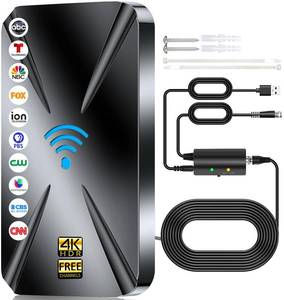 lot 2114 image: 2024 Upgraded TV Antenna Indoor, 1100 Miles Range Digital TV Antenna for Smart TV - Outdoor Indoor Signal Amplifier for Local Channels Support 8K 4K HDTV 1080p Fire Stick All TVs -38FT Coax Cable