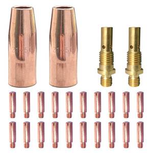 lot 2117 image: Mig Welding gun accessory 0.035 kit for Lincoln Magnum 100L or Tweco Mini#1 Mig gun 20pcs Contact Tips 11-35 0.035  2pcs gas nozzles 21-50 12  2pcs gas diffusers 35-50