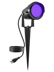 lot 2118 image: DOREIO Halloween Outdoor Black Light Spotlight 15W LED Black Lights Waterproof Landscape Lighting with US Plug for Glow Dance Party,Stage Lighting,Body Paint,Fluorescent Poster, Neon Glow(1 Pack)