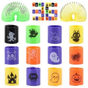 lot 2134 image: CCINEE 36pcs Halloween Coil Springs Assorted Magic Halloween Spring Toys Party Favors with Halloween Theme Pattern for Kids Treat or Trick Bag Gift