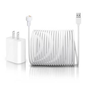 lot 2145 image: 16.4FT Wall Charger for Google Nest Cam Outdoor or Indoor Battery Camera Cable, Google Nest Cam 2nd Generation- Outdoor Extension Power Cord Charging Adapter Weatherproof Cable for Nest Camera