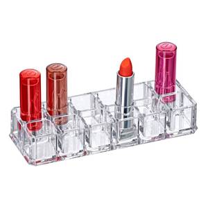 lot 2154 image: Amazing Abby - Charm - 12-Slot Acrylic Lipstick Organizer, Lipstick Holder, Lip Gloss Organizer, Cosmetic Storage Display, Perfect Storage Solution for Drawer, Vanity, Bathroom, and More