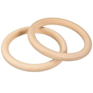 lot 2178 image: uxcell 2Pcs 125mm(5-inch) Natural Wood Rings, 15mm Thick Smooth Unfinished Wooden Circles for DIY Crafting, Knitting, Macrame, Pendant
