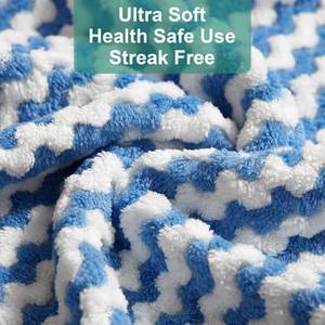 lot 2181 image: JOYMOOP Microfiber Cleaning Cloth, Kitchen Towels for Dish Drying Washing, Absorbent Streak Free Lint Free Rags for Cleaning, Reusable and Washable Towels-6 Pack,10x10
