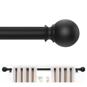lot 2209 image: Black Curtain Rods 28 to 48 Inches(2.3-4 Feet),58 inch Splicing Drapery Rods,Small Curtain Rods Set,Size 18-45,Matte Black