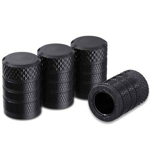 lot 2213 image: CKAuto Tire Valve Stem Caps, Black, 4 pcsPack, Anodized Aluminum Tire Valve Cap Set, Corrosion Resistant, Universal Stem Covers for Cars Trucks Motorcycles SUVs and Bikes