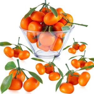lot 2223 image: WILLBOND Artificial Orange Fake Orange Simulation Mini Orange Decorative Kitchen Table Decoration Realistic Artificial Fruit Bowl Tray for Home Party Kitchen Festival Decoration (7 Clusters)