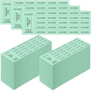 lot 2909 image: Kosiz 2000 Sheets Raffle Ticket Chinese Auction Tickets 25 Bid Per Sheet Basket Raffle Tickets for Events Silent Auction Door Prize Carnival Classroom School(Green)