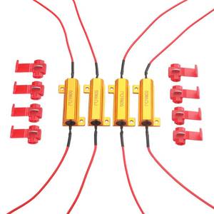 lot 2912 image: Aaron 4Pcs 50W 6ohm Load Resistors - Fix LED Bulb Fast Hyper Flash Turn Signal Blink Error Code (Resistors get very hot during working)